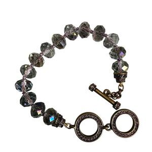 Heidi Daus Faceted Crystal Toggle Bracelet